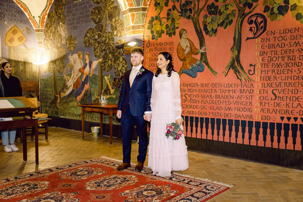 Couple getting married in Copenhagen city hall as foreigner